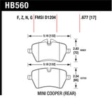 Hawk 05-06 JCW R53 Cooper S & 07+ R56 Cooper S HP+ Street Front Brake Pads