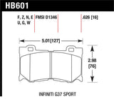Hawk 09-12 Infiniti G37 Sport HPS Street Front Brake Pads
