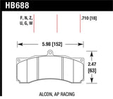 Hawk Alcon / AP Racing / Baer HPS Brake Pads