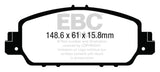 EBC 13-17 Honda Accord Coupe 2.4 EX Redstuff Front Brake Pads