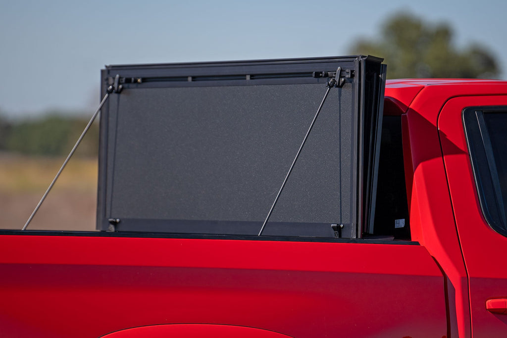 Hard Tri-Fold Flip Up Bed Cover | 5'10" Bed | Chevy/GMC Sierra 1500 (19-26)/Silverado 1500 (19-26) 