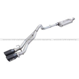 aFe Rebel Series Exhaust SS Front Side Exit CB w/ Black Tips 10-14 Ford F150 Ecoboost V8 6.2L