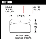 Hawk Wilwood DL/Outlaw/Sierra 12mm HPS 5.0 Street Brake Pads