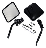 Door Mirror And Arm Kit; Black; Mounts To Windshield Hinge;