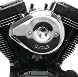 S&S Cycle 01-15 Fuel-Injected Softail Stealth Air Cleaner Kit w/ Chrome Teardrop Cover