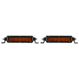 SR-Series® Pro Light Bar; 6 in.; Amber; w/ Pro Amber Lens; Pair;