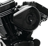 S&S Cycle 2017+ M8 Models Stealth Air Cleaner Kit w/ Black Teardrop Cover