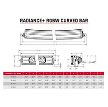 Load image into Gallery viewer, Radiance-Plus-RGBW_Curved_20-50-Inch_Line_Drawings-v01.jpg