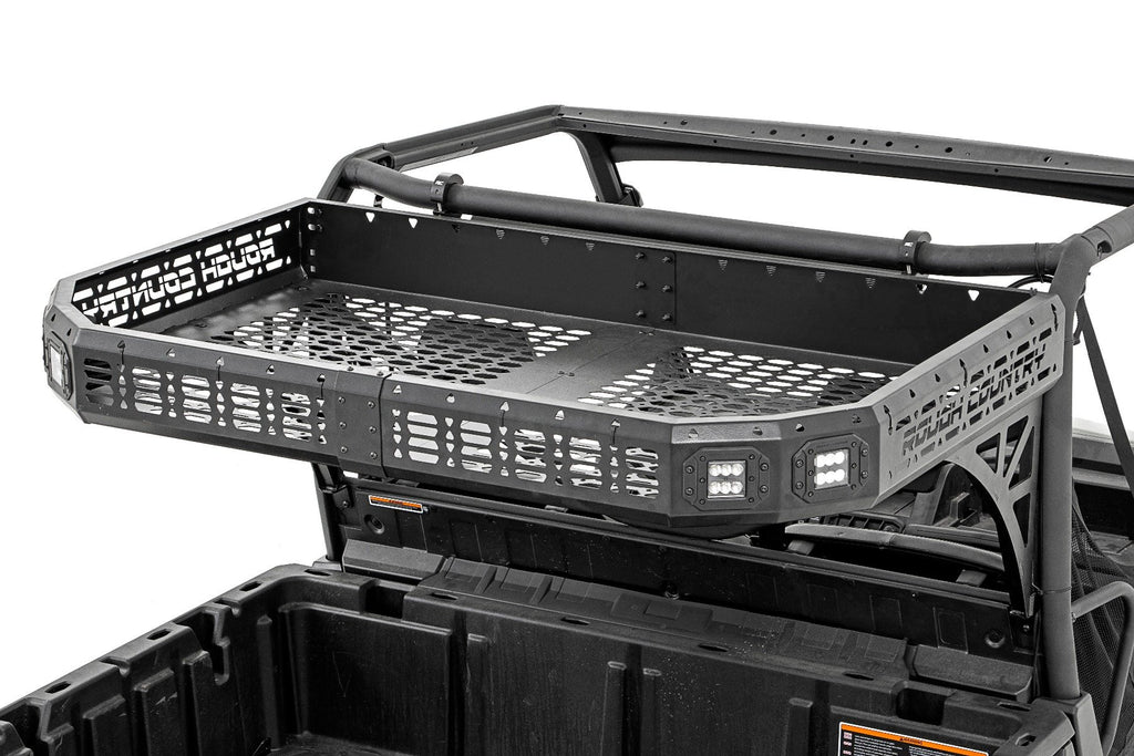 Cargo Rack | Dual 2" Black LED Pairs | Flush Mount | Polaris Ranger XP 1000